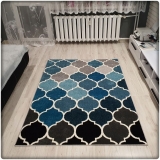 Moderný koberec SUMATRA - Modrý marocký vzor