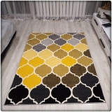 Moderný koberec SUMATRA - Žltý marocký vzor