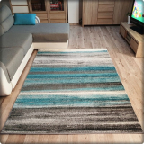 Moderný koberec SUMATRA - Tyrkysové pásy