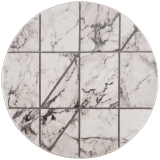 Moderný okrúhly koberec NOA - vzor 9288 sivý