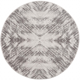 Moderný okrúhly koberec NOA - vzor 9295 sivý