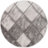 Moderný okrúhly koberec NOA - vzor 9313 sivý