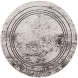 Moderný okrúhly koberec NOA - vzor 9341 sivý
