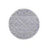 Moderný okrúhly koberec FOCUS 3022 sivý