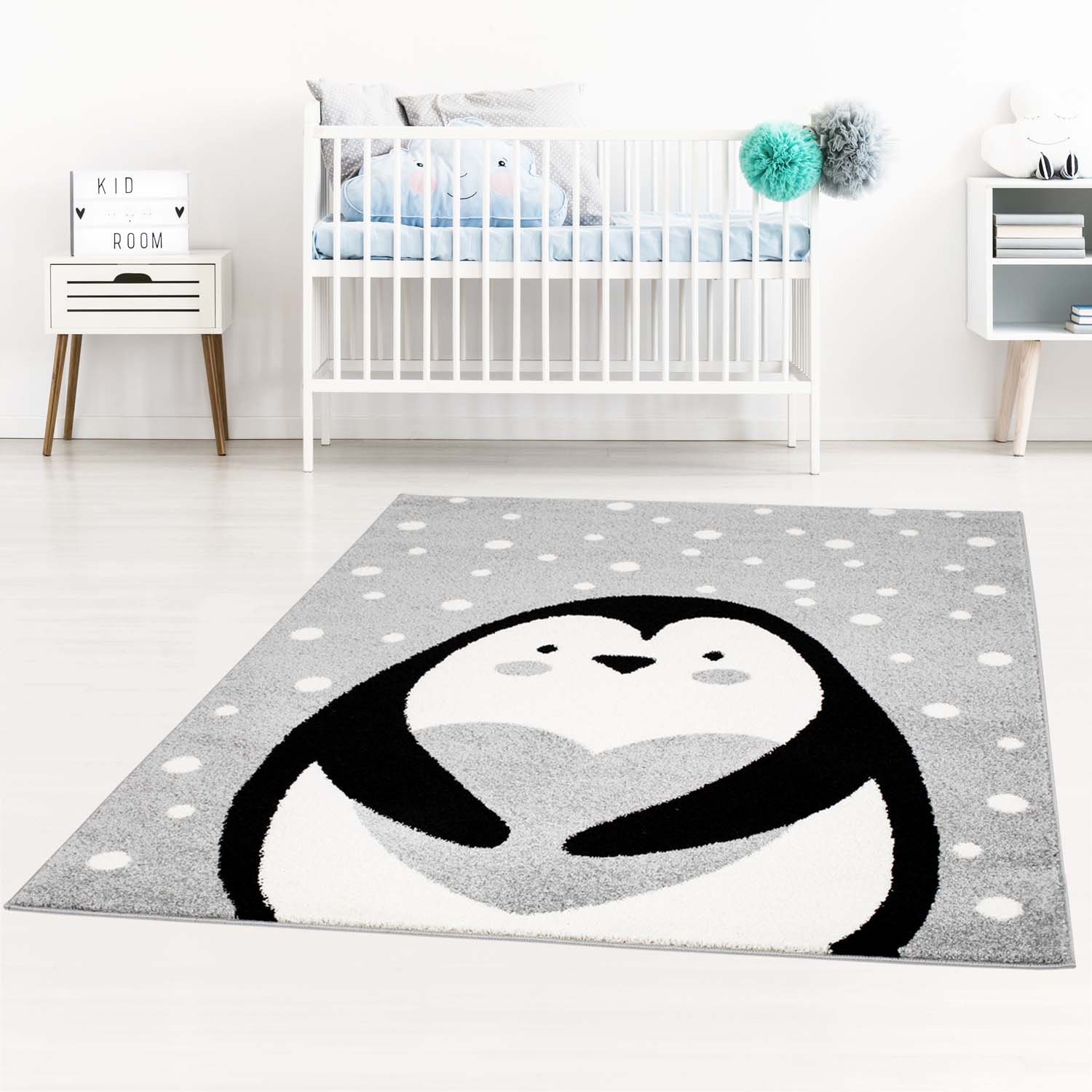 Moderný koberec BUBBLE - Sivý Tučniak