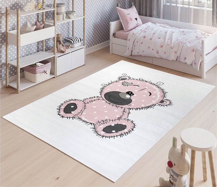 Detský koberec HOME art - ružový macko
