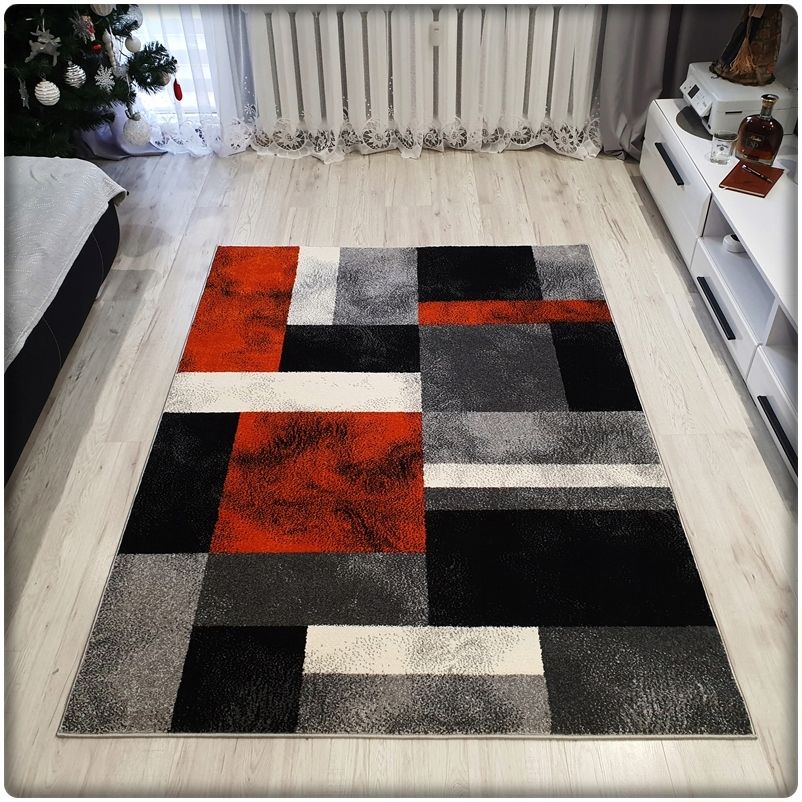 Moderný koberec SUMATRA - Oranžový vzor