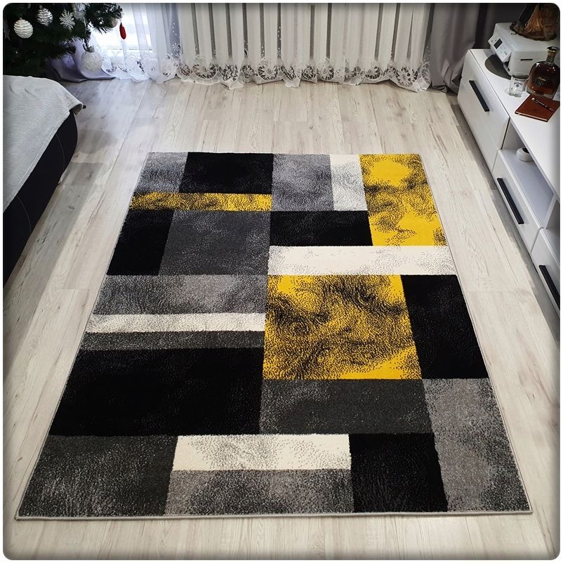 Moderný koberec SUMATRA - Žltý vzor