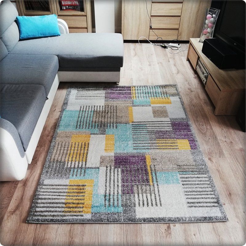Moderný koberec RELAX - Farebné štvorce