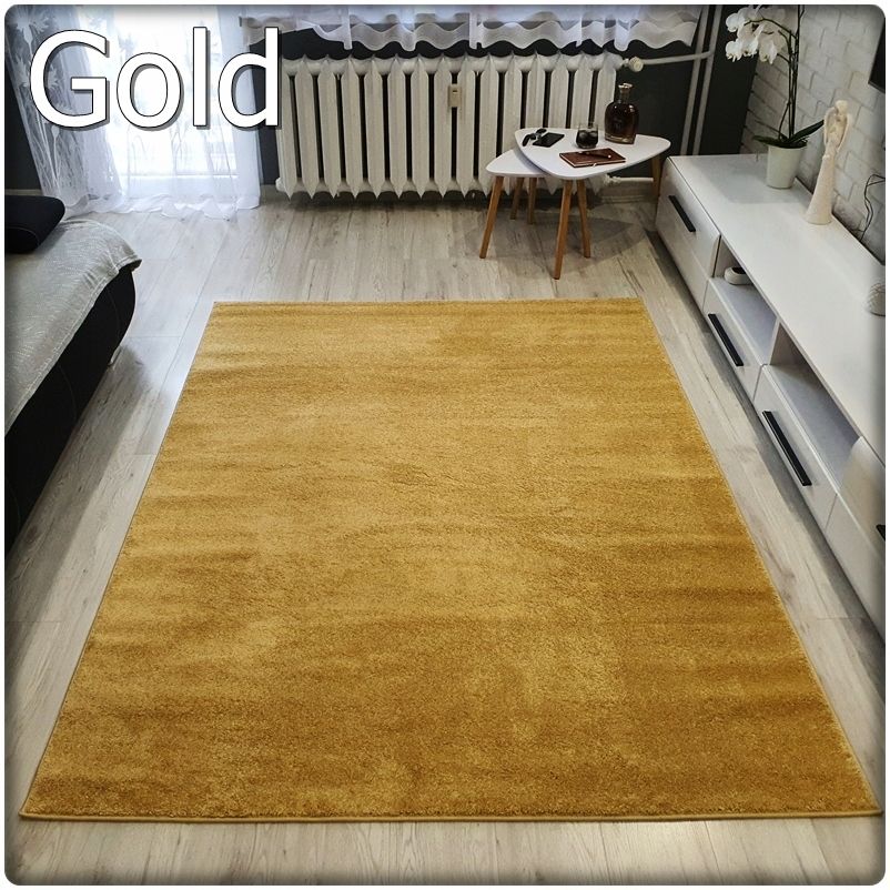 Jednofarebný koberec Super SOFT zlatý