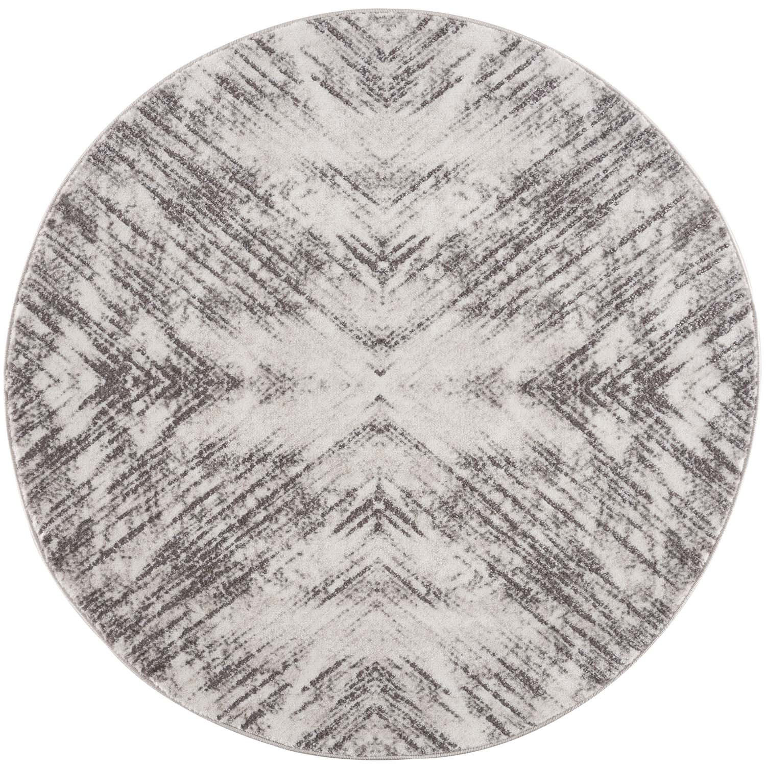 Moderný okrúhly koberec NOA - vzor 9295 sivý