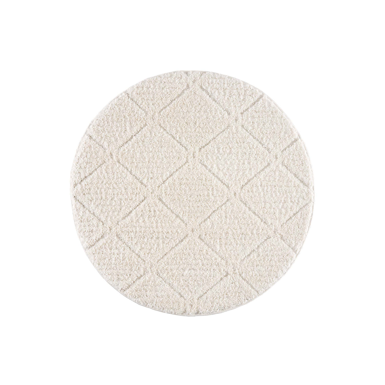 Moderný okrúhly koberec FOCUS 2997 krémový
