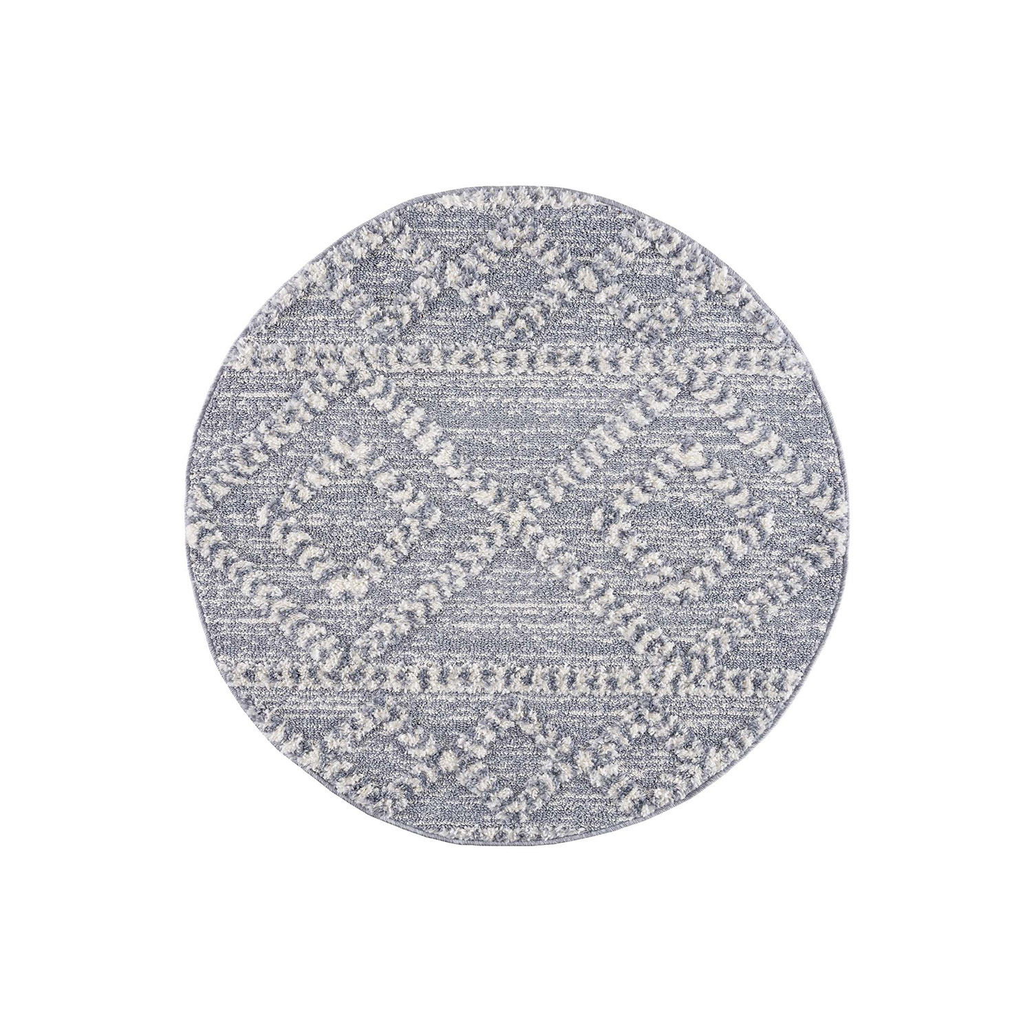 Moderný okrúhly koberec FOCUS 3022 sivý