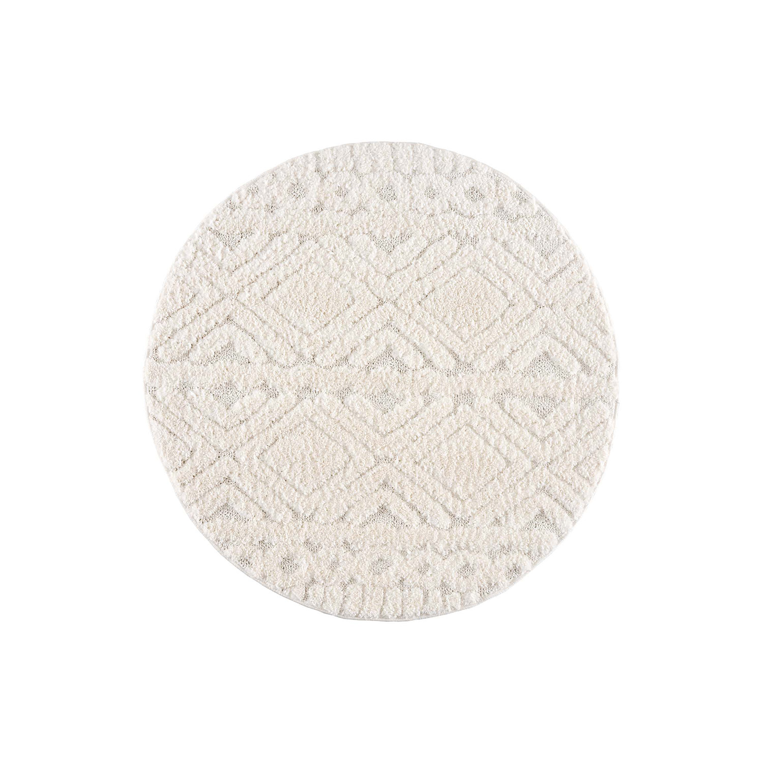 Moderný okrúhly koberec FOCUS 3382 krémový