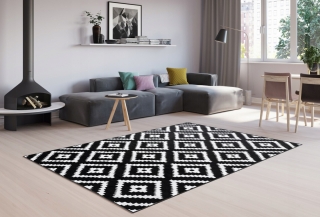 Moderný koberec HOME art - Diamond čierny