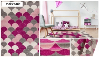 Moderný koberec LIGHT - Pink Pearls