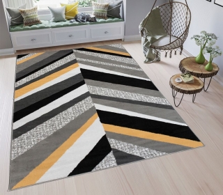 Moderný koberec HOME art 3 - Žltý vzor