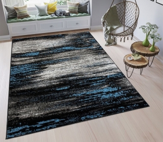 Moderný koberec HOME art 3 - Modrý abstract