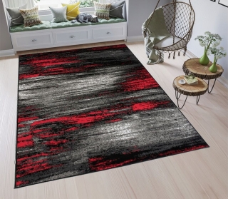Moderný koberec HOME art 3 - Červený abstract