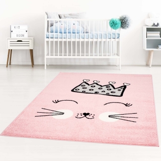 Moderný koberec BUBBLE - Ružová mačka