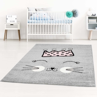 Moderný koberec BUBBLE - Sivá mačka