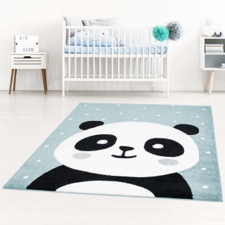 Moderný koberec BUBBLE - Modrá panda