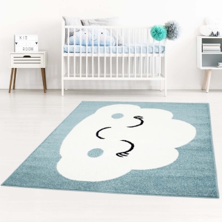 Moderný koberec BUBBLE - Modrý Obláčik