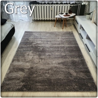 Jednofarebný koberec Super SOFT sivý