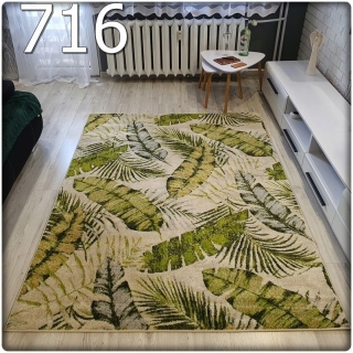 Moderný koberec GARDEN so vzorom listov 716