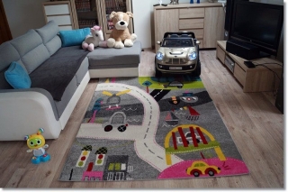 Detský koberec KIDS - Sivá cesta