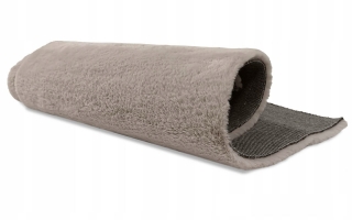 Kožušinový koberec OSLO - sivo béžový