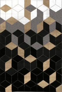 Moderný koberec LIGHT FROST - Gold Cubes