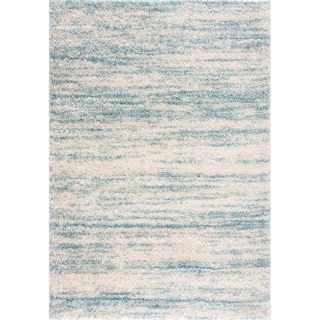 Jednofarebný Shaggy koberec PULPY 524 - modrý