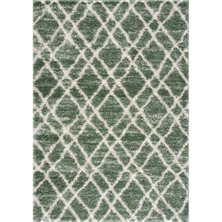 Jednofarebný Shaggy koberec PULPY 540 - zelený