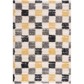 Jednofarebný Shaggy koberec PULPY 554 - sivý