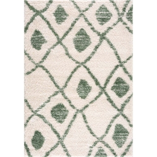 Jednofarebný Shaggy koberec PULPY 563 - zelený