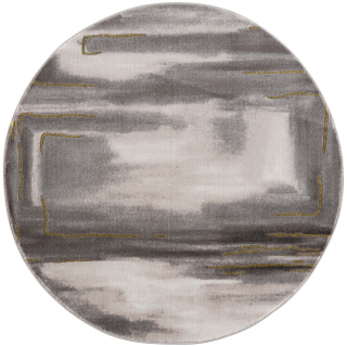 Moderný okrúhly koberec NOA - vzor 9261 zlatý