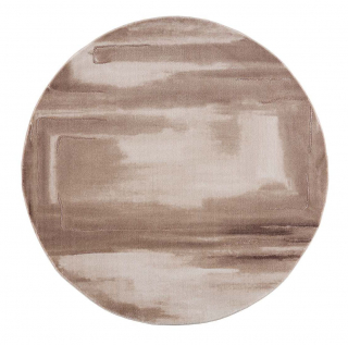 Moderný okrúhly koberec NOA - vzor 9261 béžový