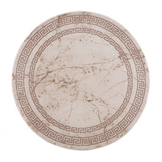 Moderný okrúhly koberec NOA - vzor 9273 béžový