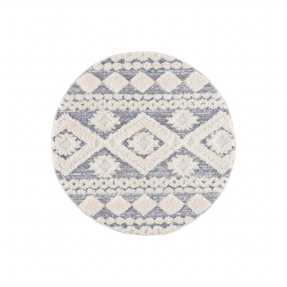 Moderný okrúhly koberec FOCUS 3005 sivý