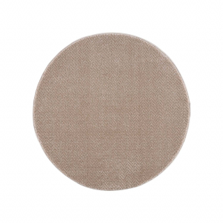 Jednofarebný okrúhly koberec FANCY 805 - béžový