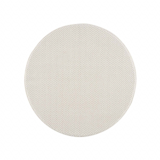 Jednofarebný okrúhly koberec FANCY 805 - smotanovobiely
