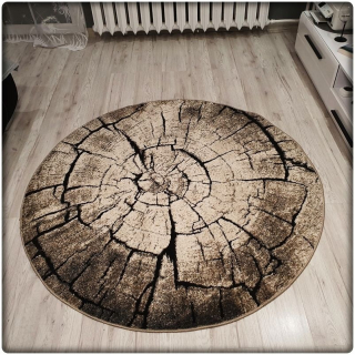 Okrúhly Vintage koberec Drevo